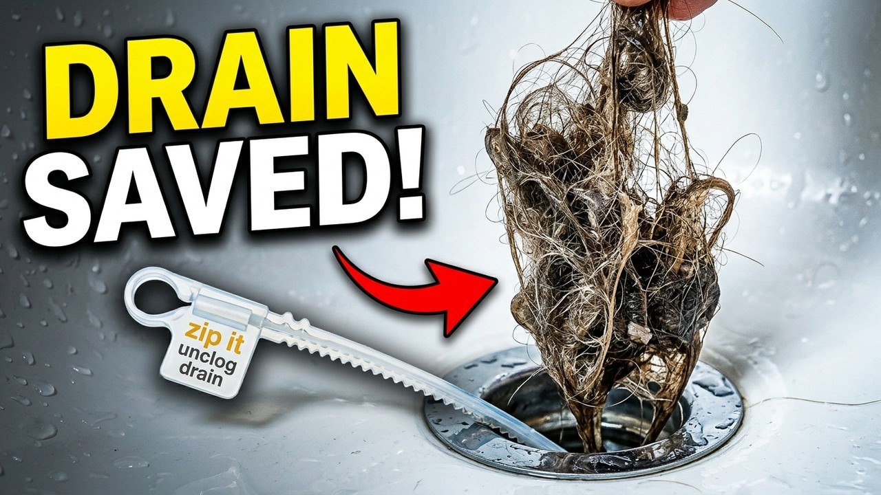 Pulled out 2 pounds of hair & dead skin Unclogging bathroom shower drain