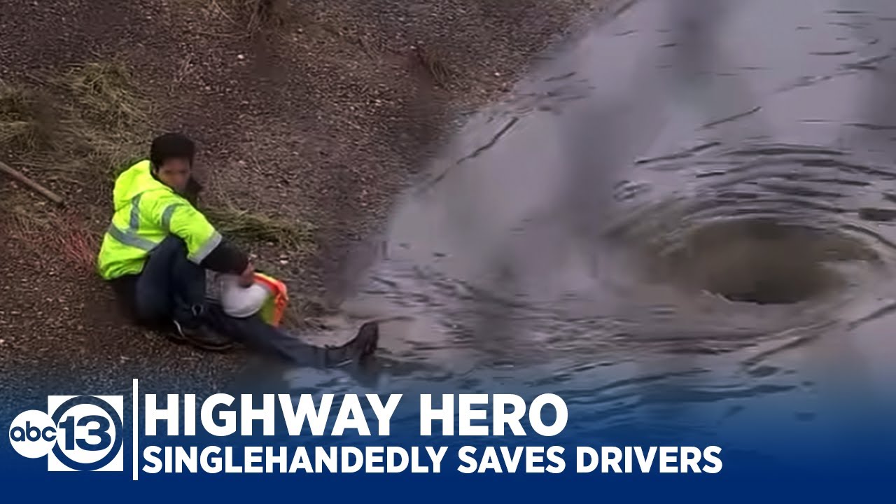 HIGHWAY HERO: Faced with flood, man single-handedly saves motorists